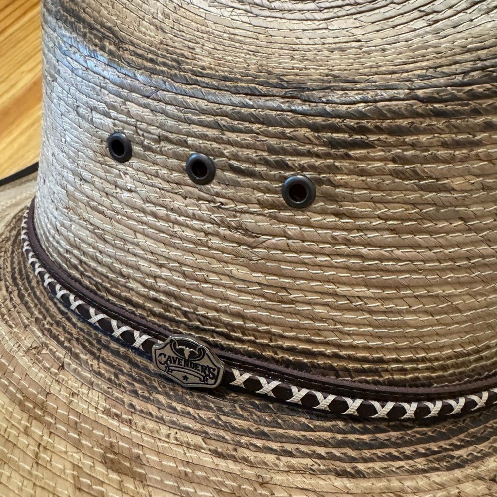 Cavender’s Ranch Collection Western Hat Mens Tan Straw 15X Cowboy - Picture 3 of 11